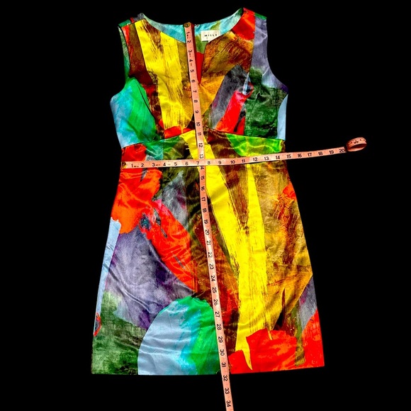 MILLY ART TO WEAR BRUSH STROKES SHEATH DRESS - Picture 4 of 7